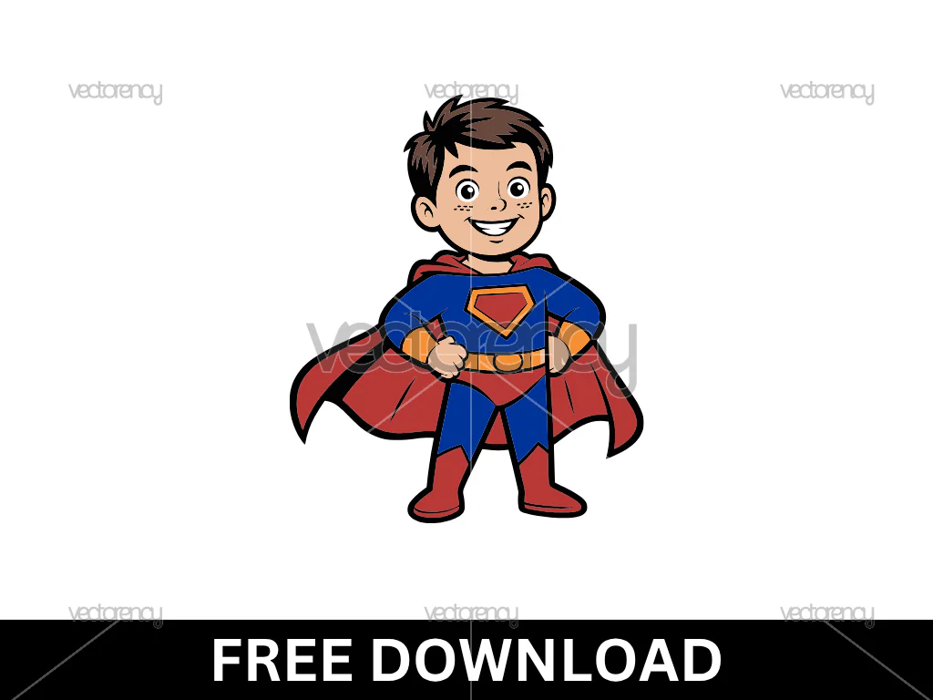 Superkid Clipart Kids Vector Free
