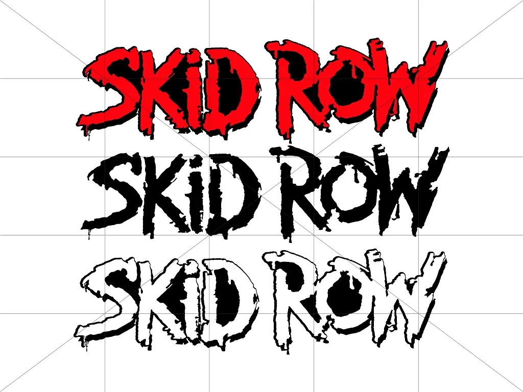 Skid Row Band Logo SVG Cut Files PNG EPS Vector