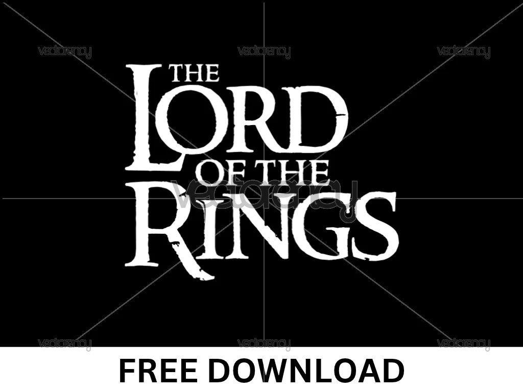 The Lord of the Rings White Logo SVG Free