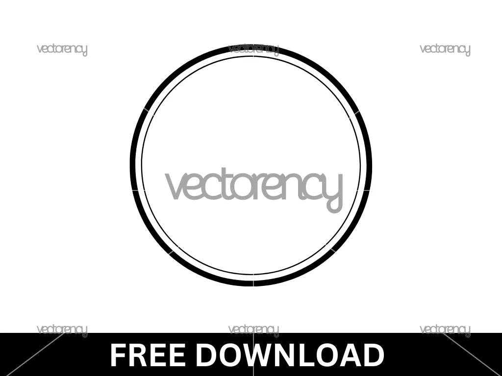 Circle With Thick and Thin Outline SVG Free