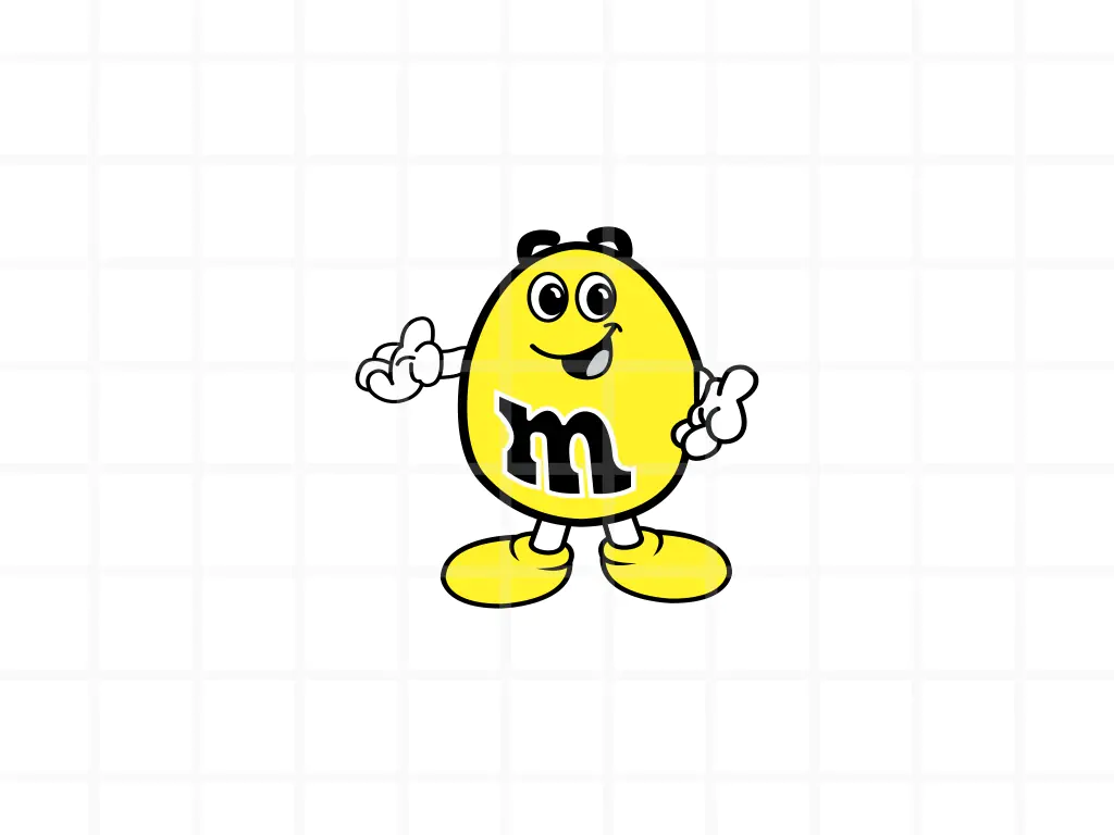 M&M Yellow SVG EPS Vector Free