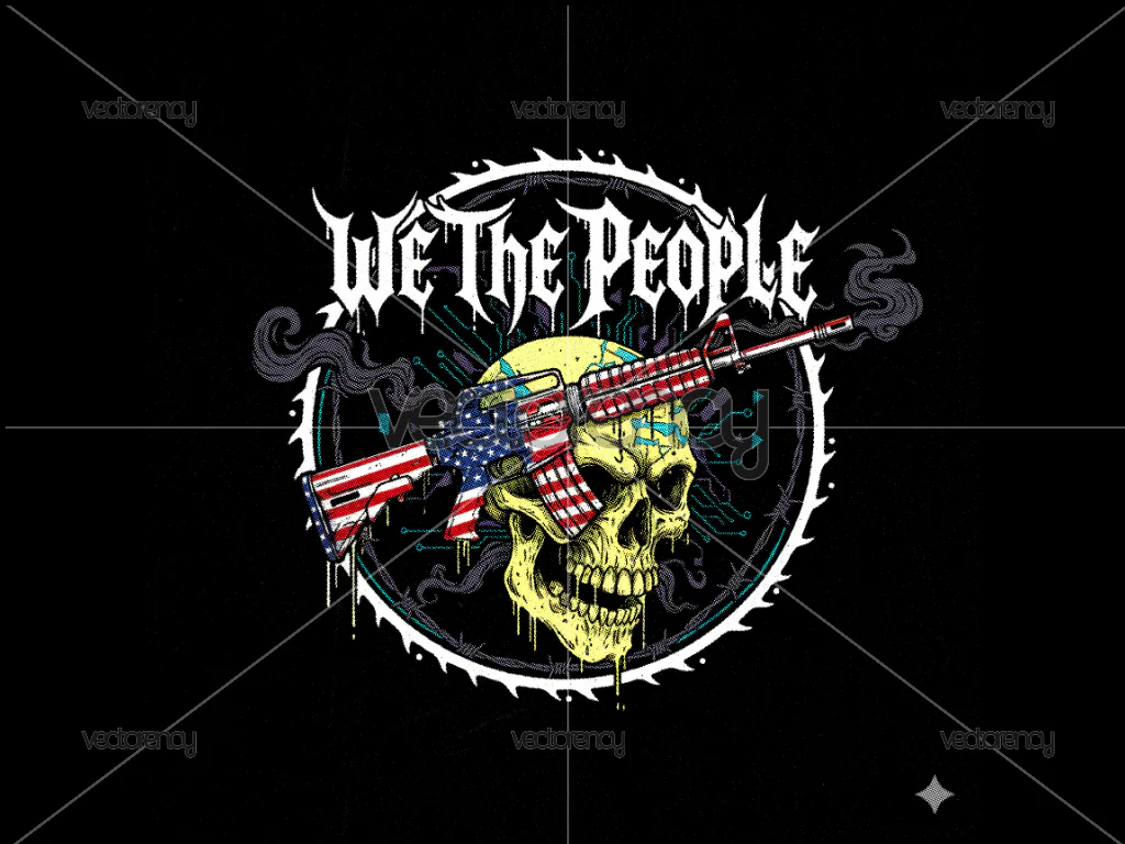 We the People Design Raster PNG for DTF or Sublimation Shirt