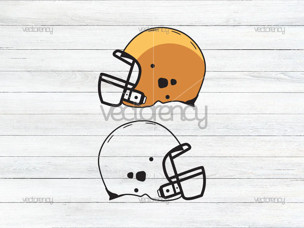 Football Helmet Vector Clipart SVG