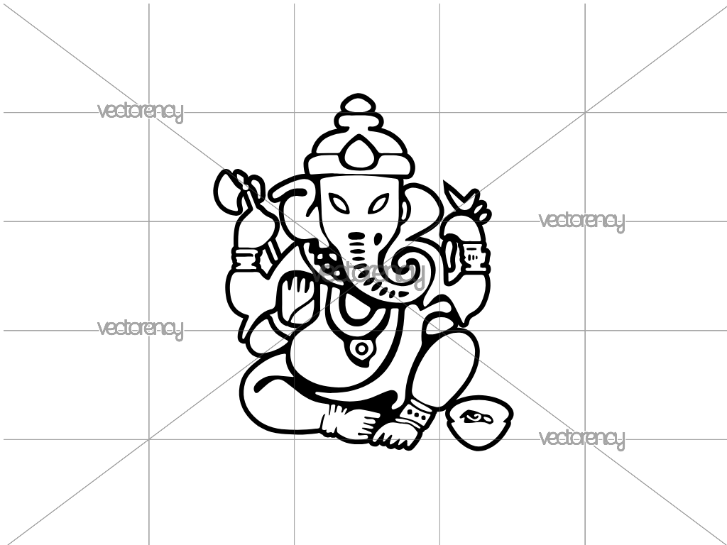 Elephant Buddha India SVG Free