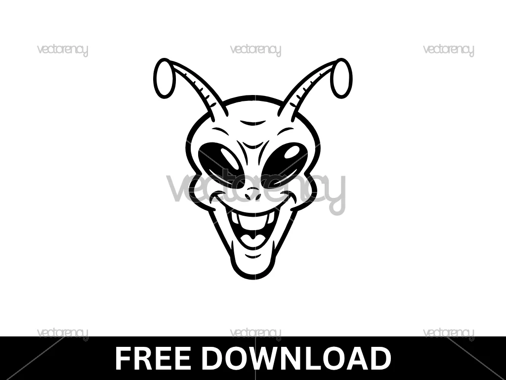 Cartoon Alien SVG Free