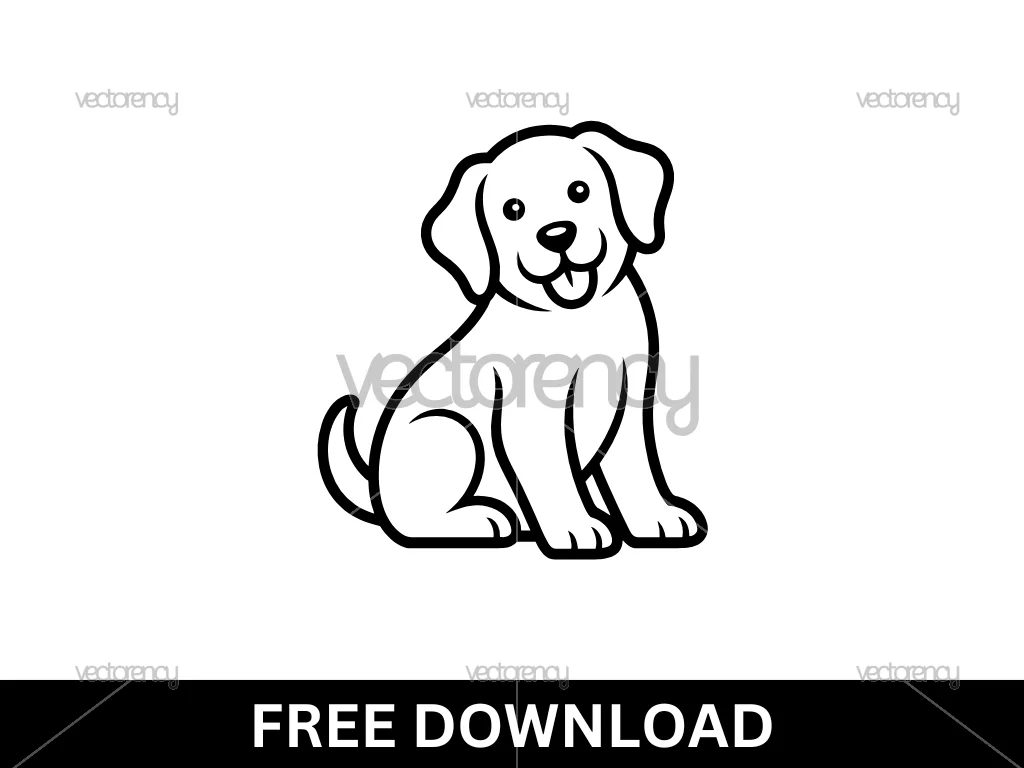 Dog Outline Clipart Free