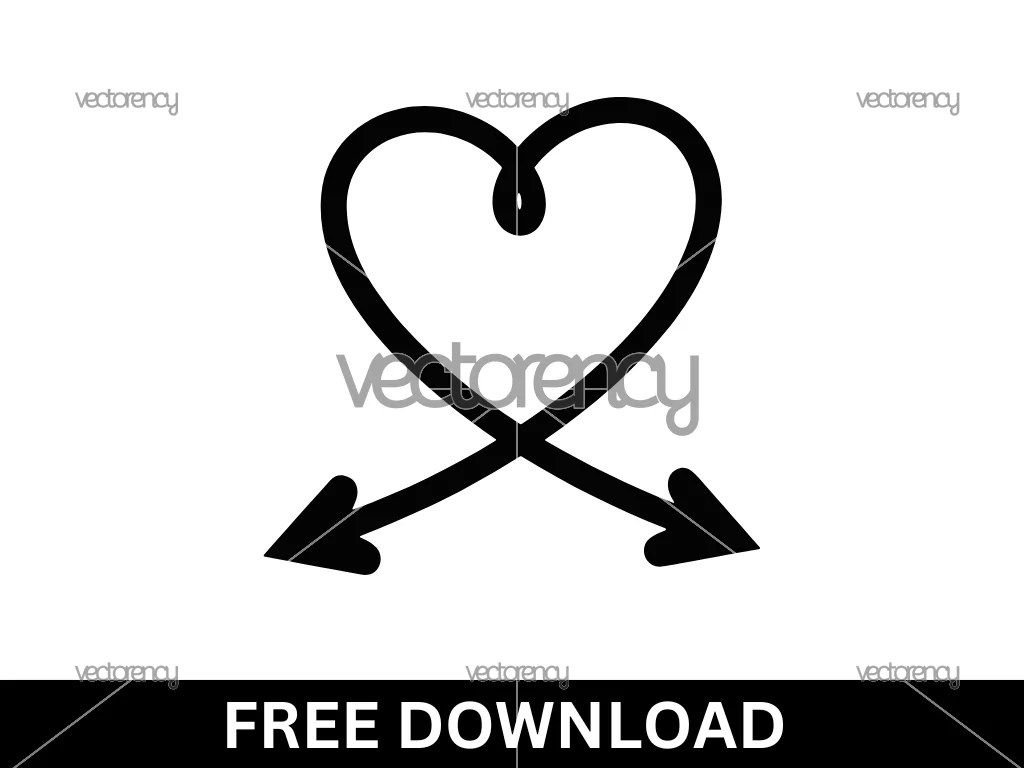 Arrow Heart SVG Free Download