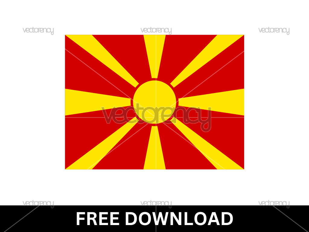 Free North Macedonia Flag SVG Vector