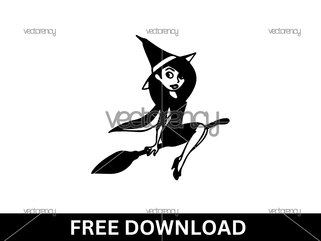 Cute Witch SVG Free