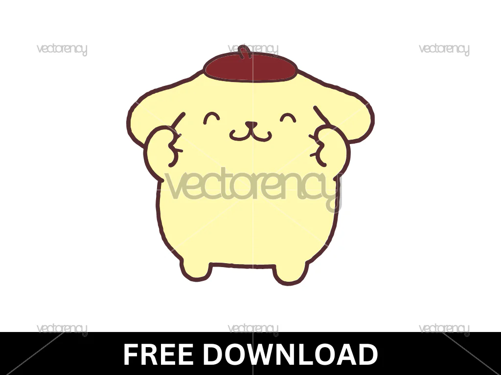 Cute Pompompurin SVG Layered Cut File Free