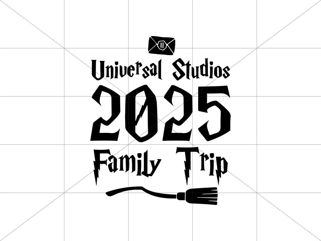 Universal Studios 2025 Family Trip Clipart Download