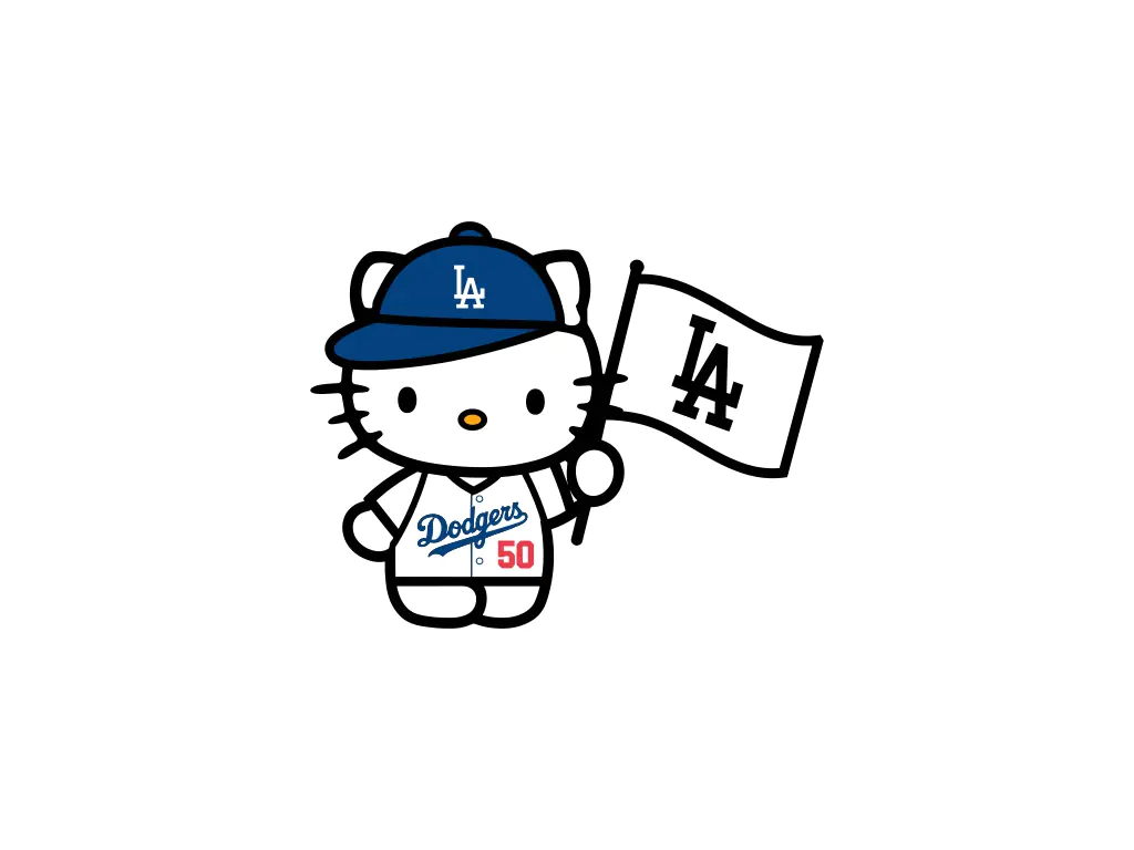 Dodgers Hello Kitty SVG Cut Files Image PNG