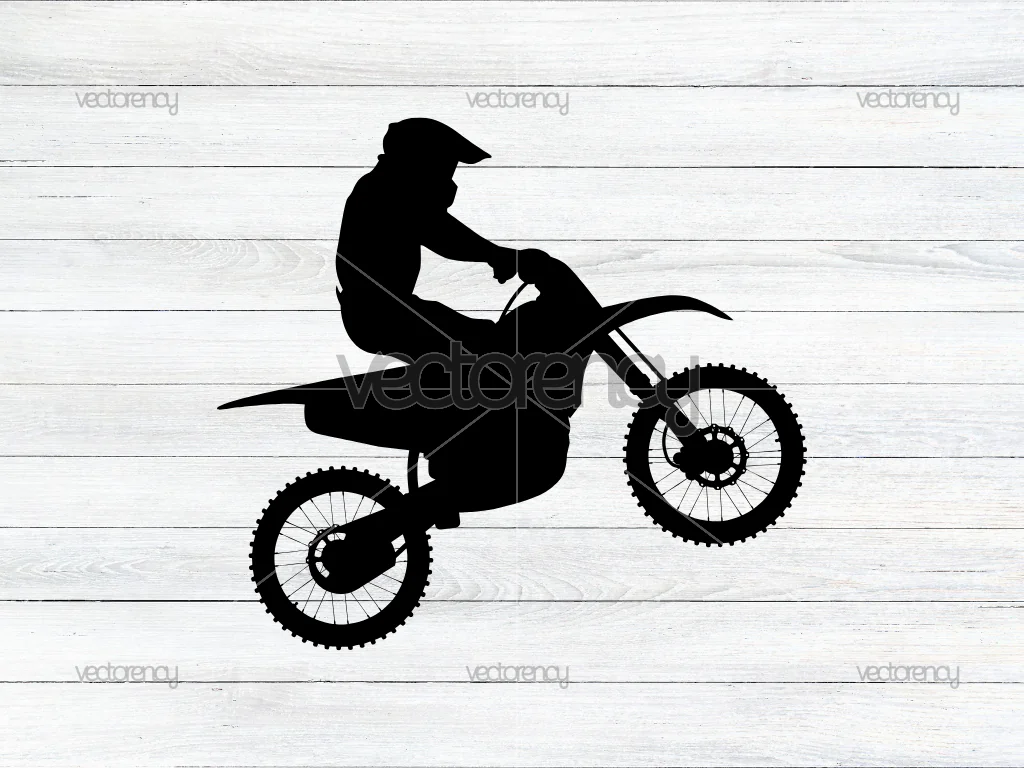 Dirt Bike Silhouette Simple SVG