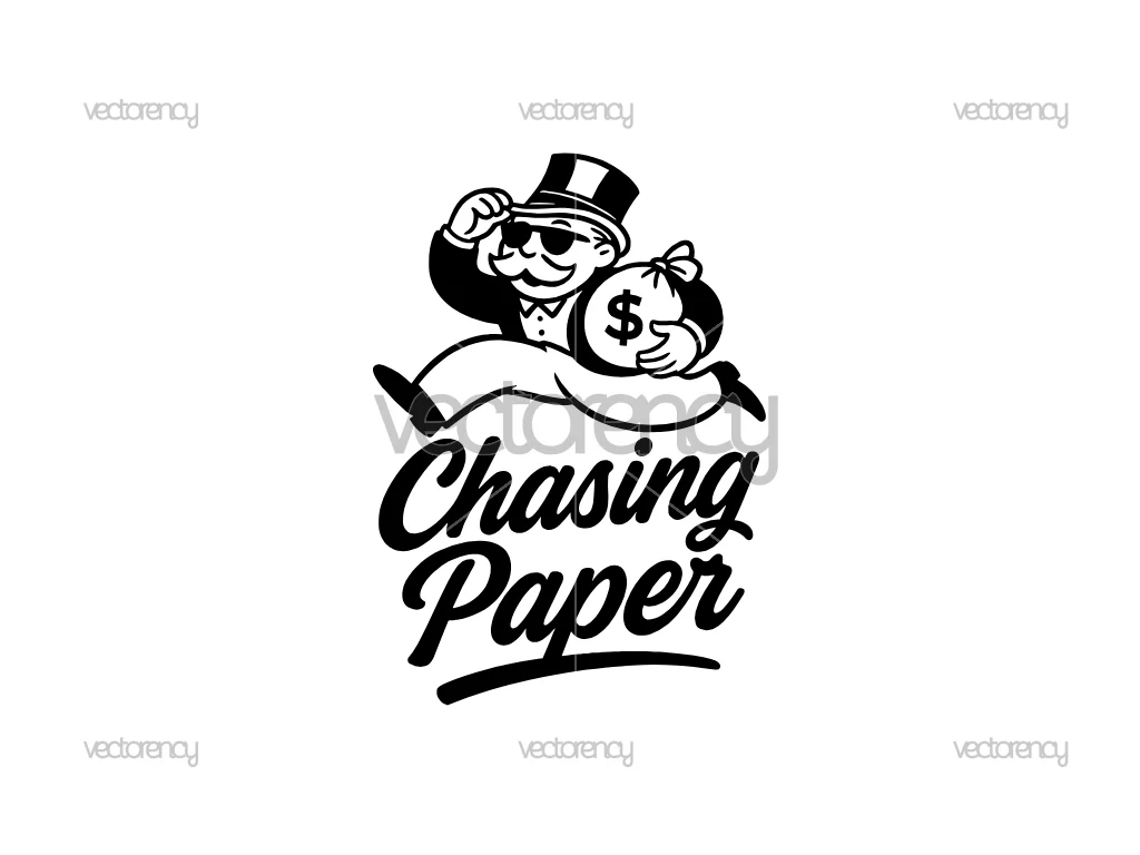 Vintage Chasing Paper PNG SVG