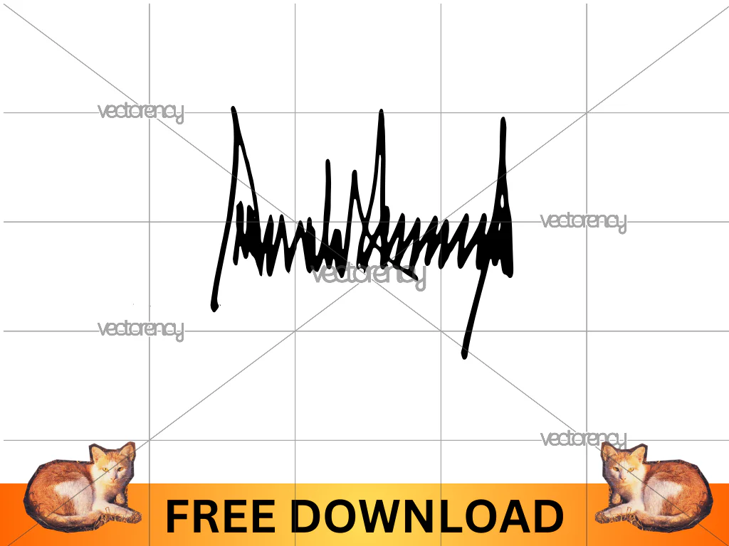 Trump Signature SVG Free