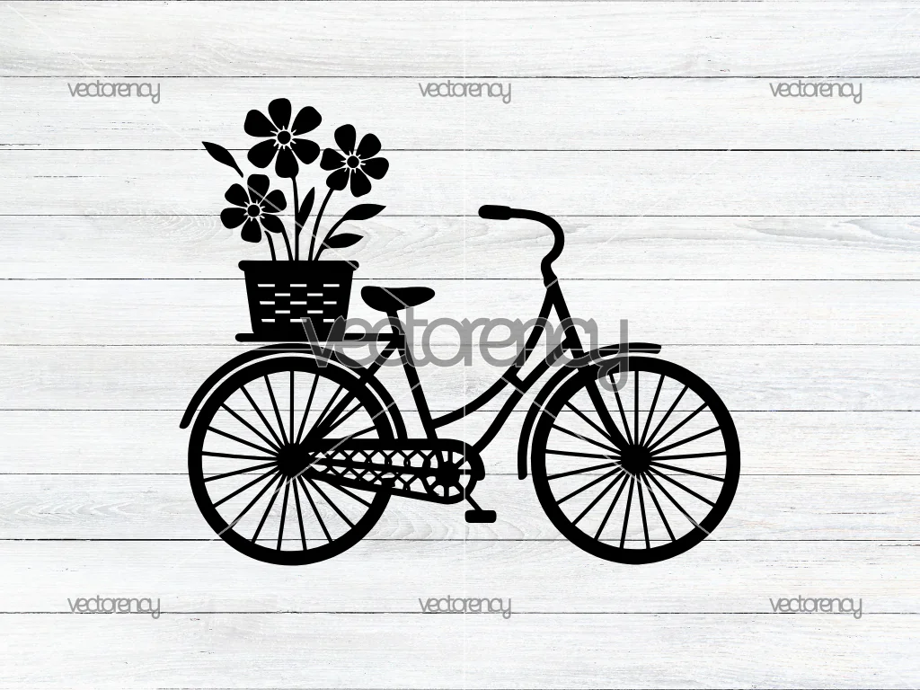 Vintage Bike Clipart SVG