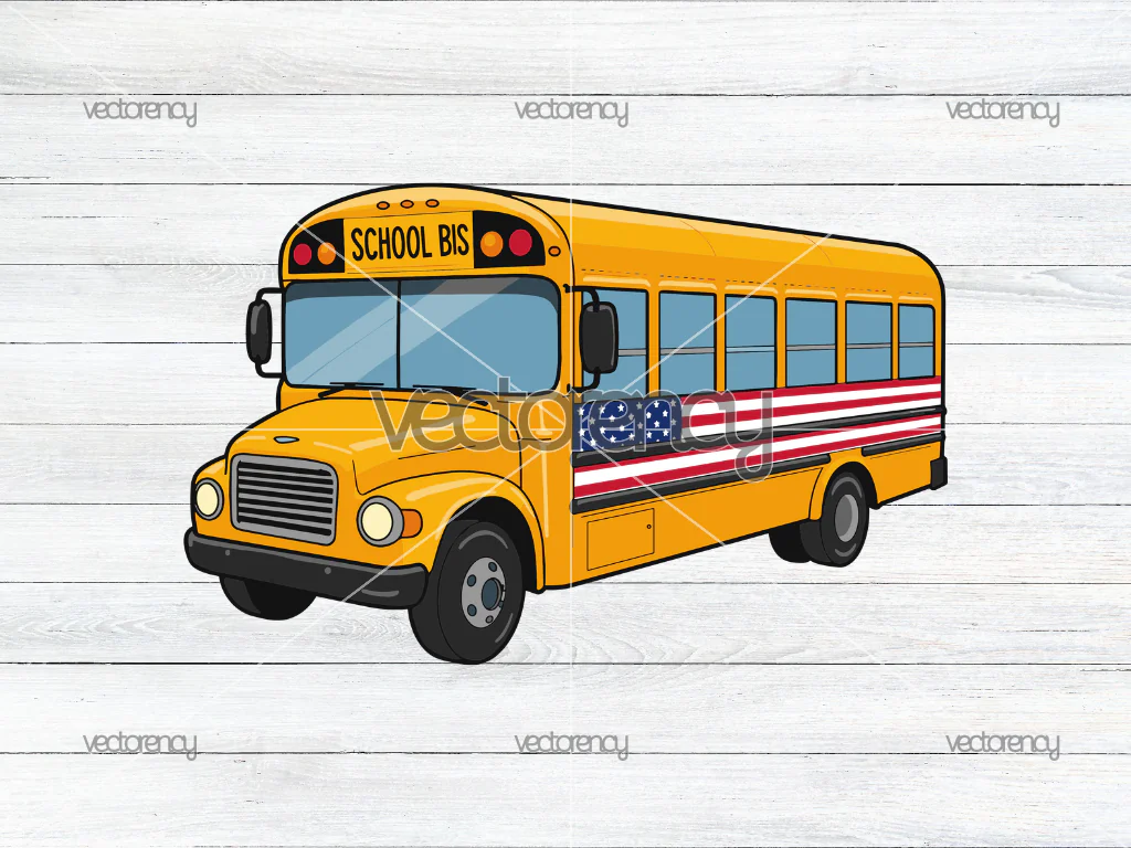 School Bus Clipart HD, School Vehicle PNG, Kids Transportation Digital Download