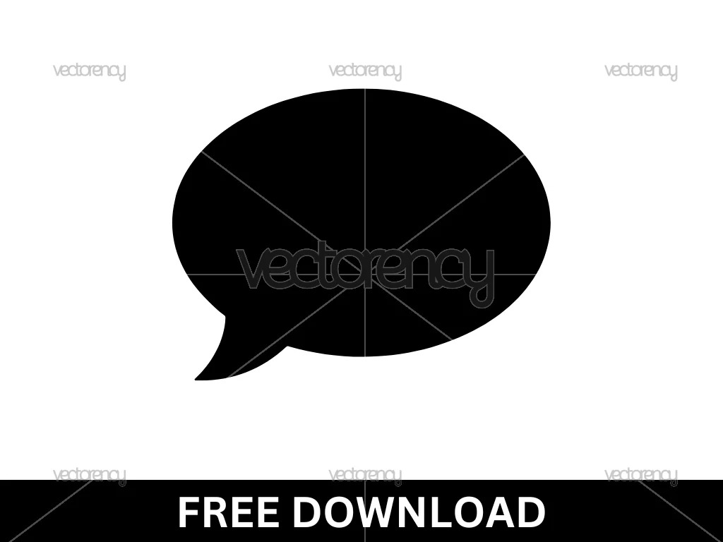 Speech Bubble Vector SVG Free