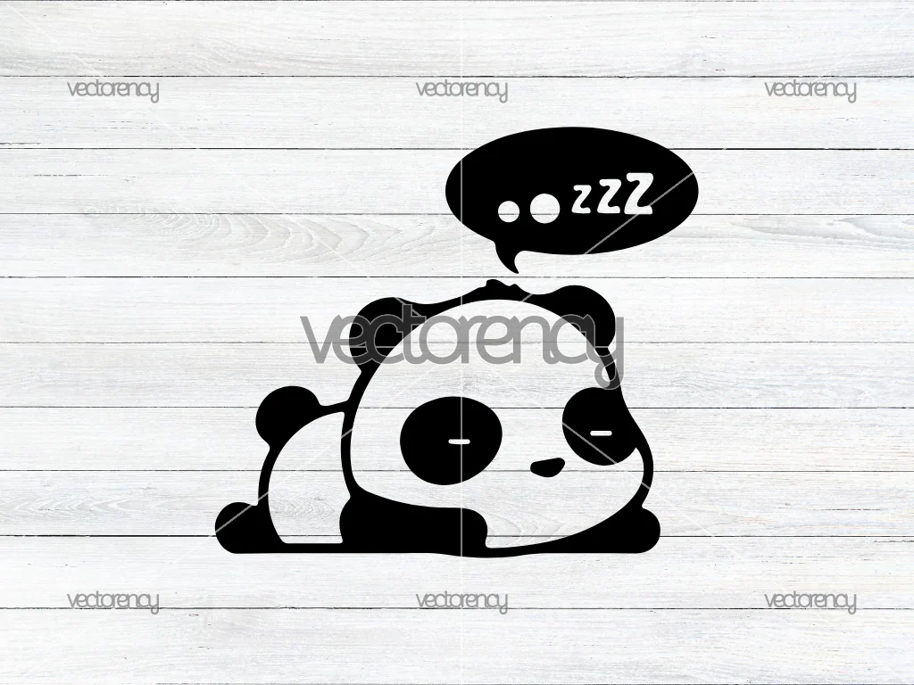 Sleeping Panda Clipart SVG