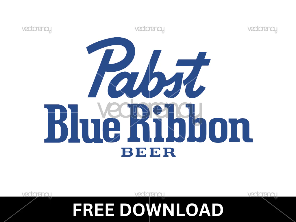 PBR Pabst Blue Ribbon Beer Logo SVG Free