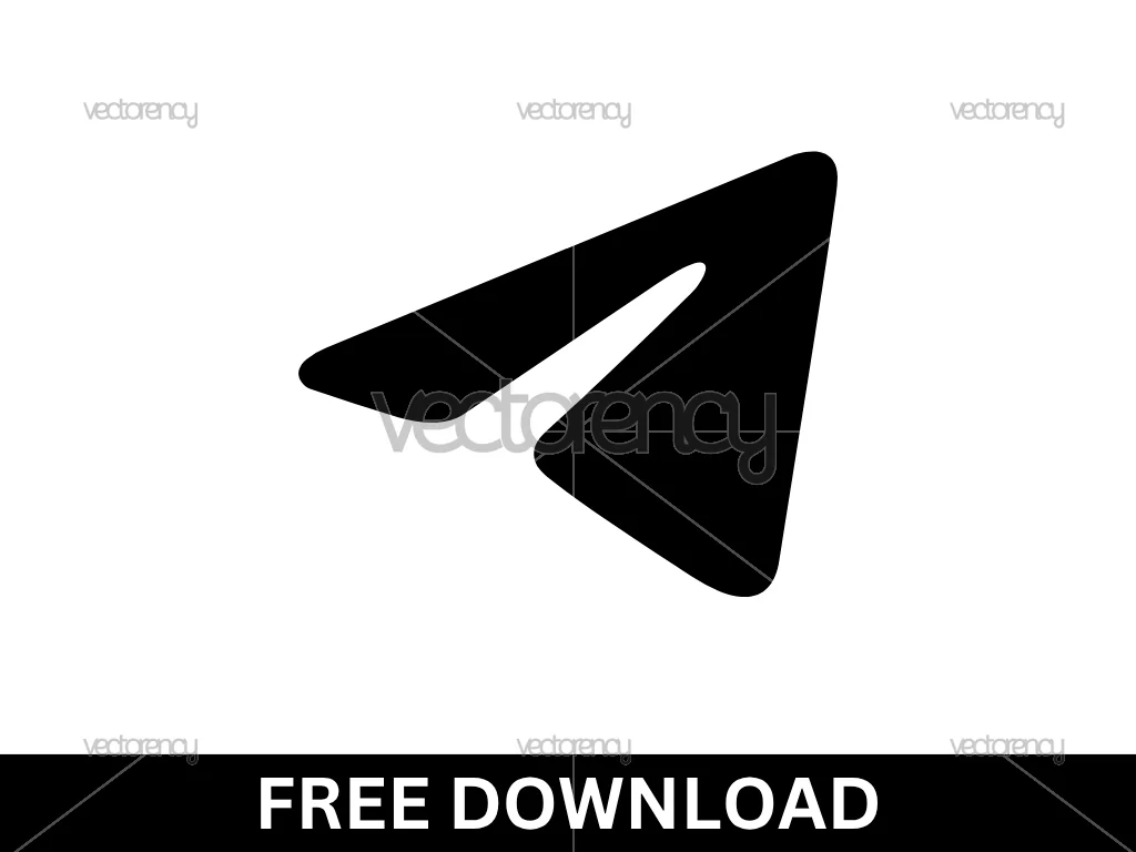 Telegram Icon Black SVG Free