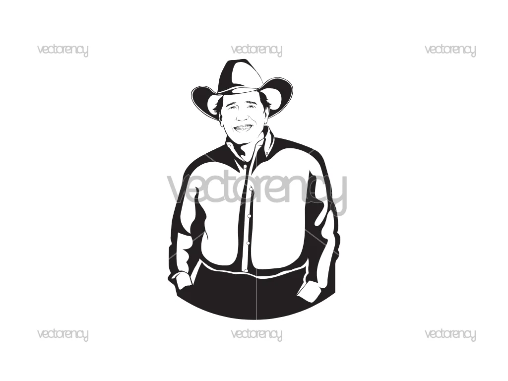 George Strait SVG Vector