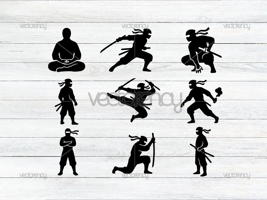 Ninja SVG Ninja Silhouette SVG Ninja Weapons SVG Fighter SVG