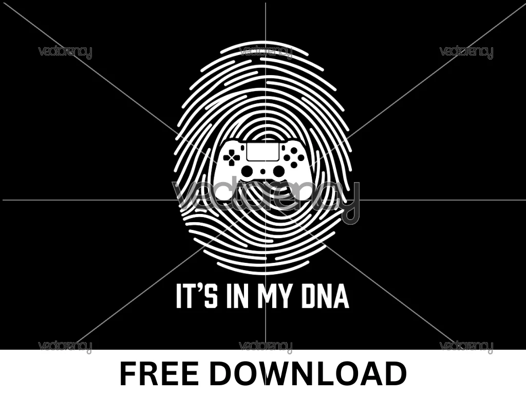 Game It's In My DNA, Gamer T-Shirt Design Free Download
