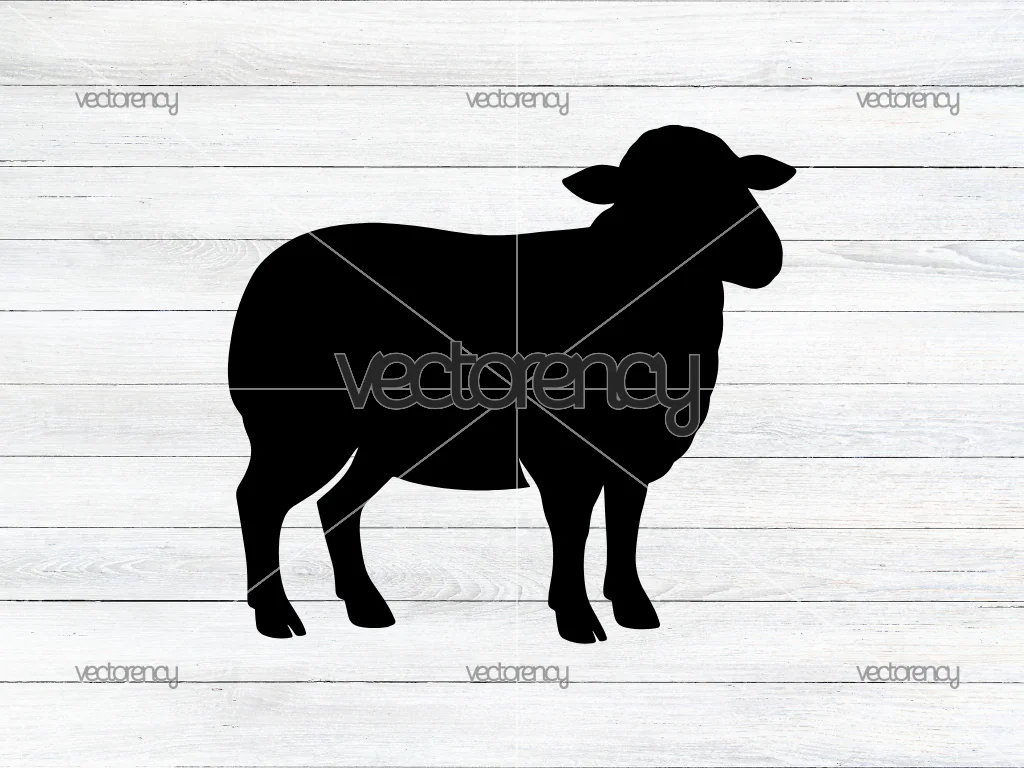 Sheep Silhouette Clipart SVG
