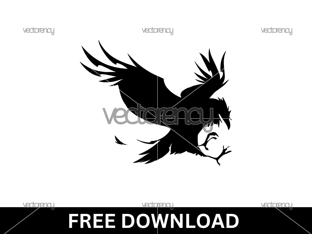 Crow Silhouette SVG Vector Free Download