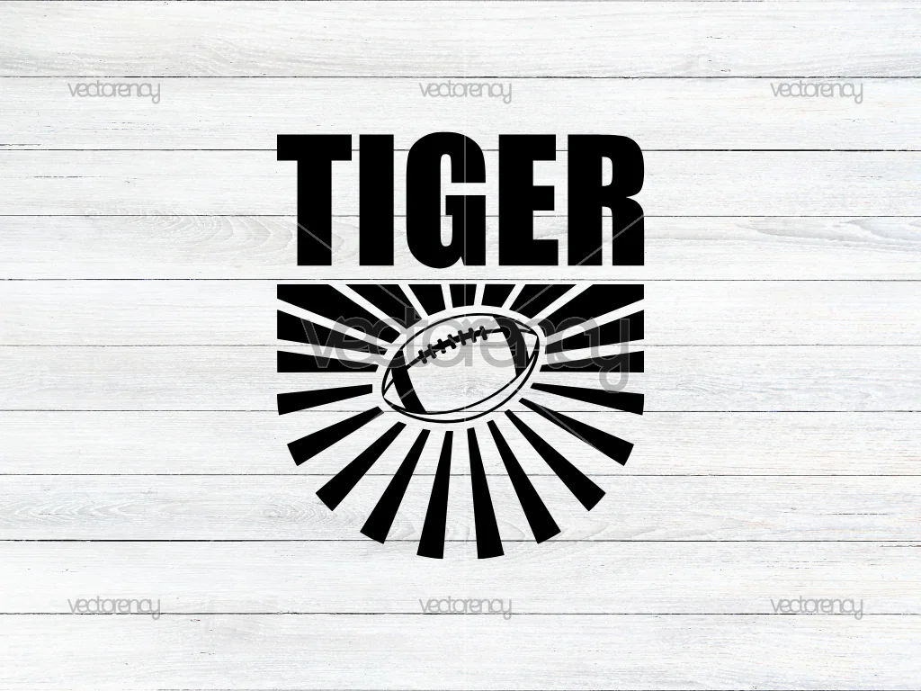 Tiger Football SVG PNG EPS DXF