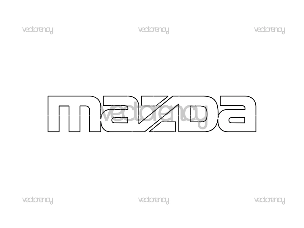 Mazda Outline Vector SVG for Crafters Sticker Cutting