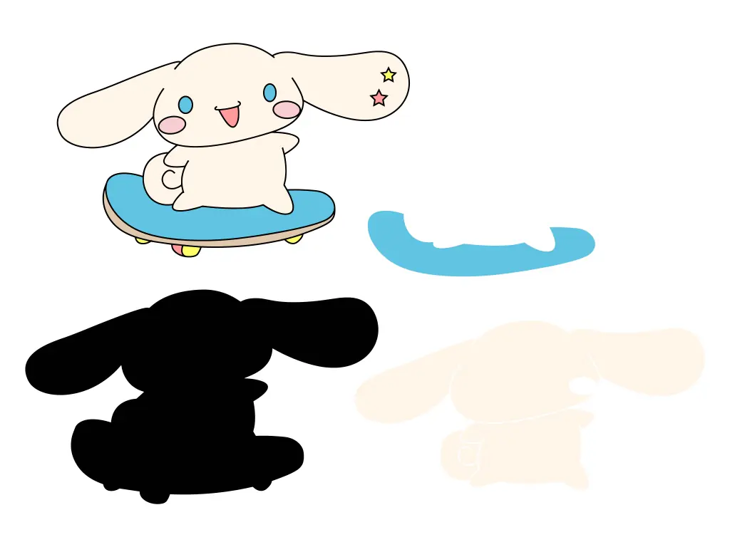 Cinnamoroll Skateboard SVG Image