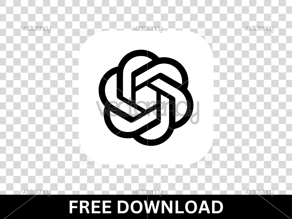 ChatGPT Icon White Black SVG Free