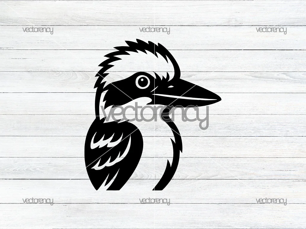 Australian Kookaburra Head Clipart SVG Vector