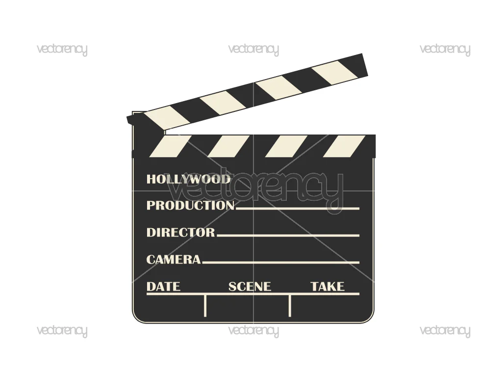 Clapboard Movie SVG Vector Image
