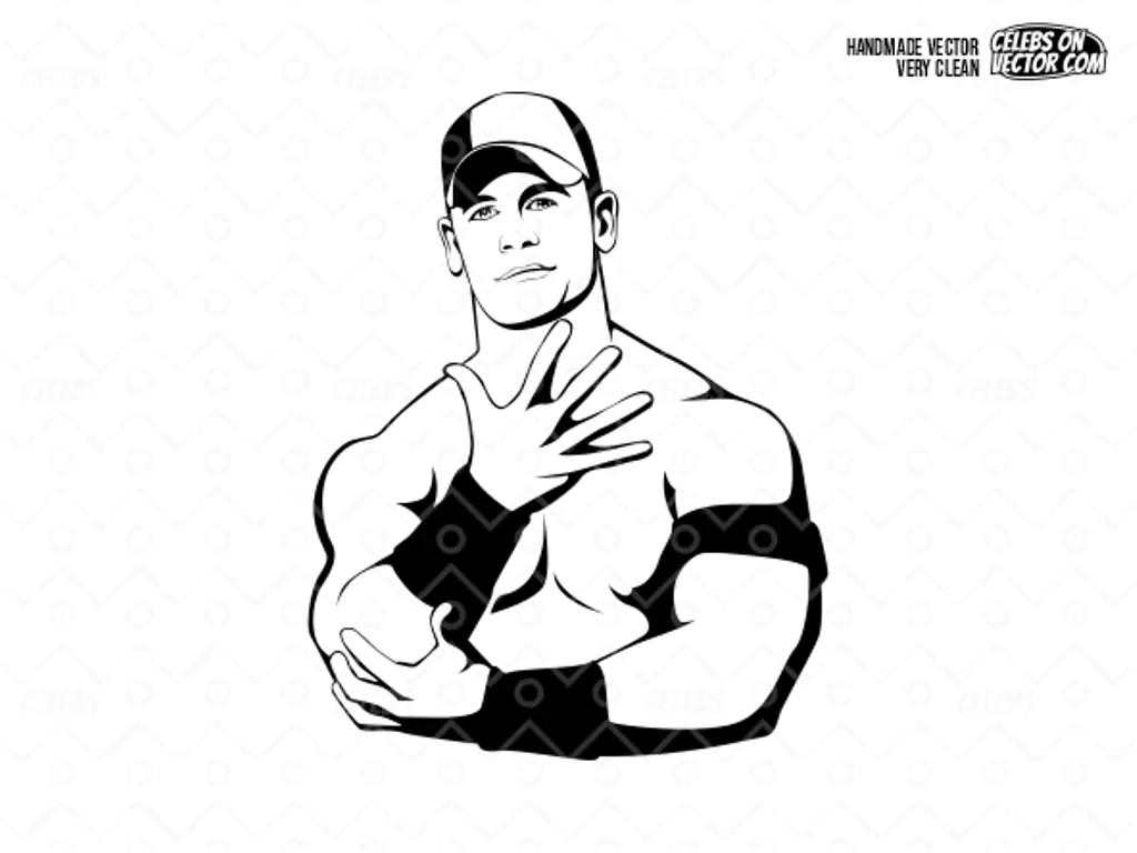 WWE Jhon Cena Vector Art SVG