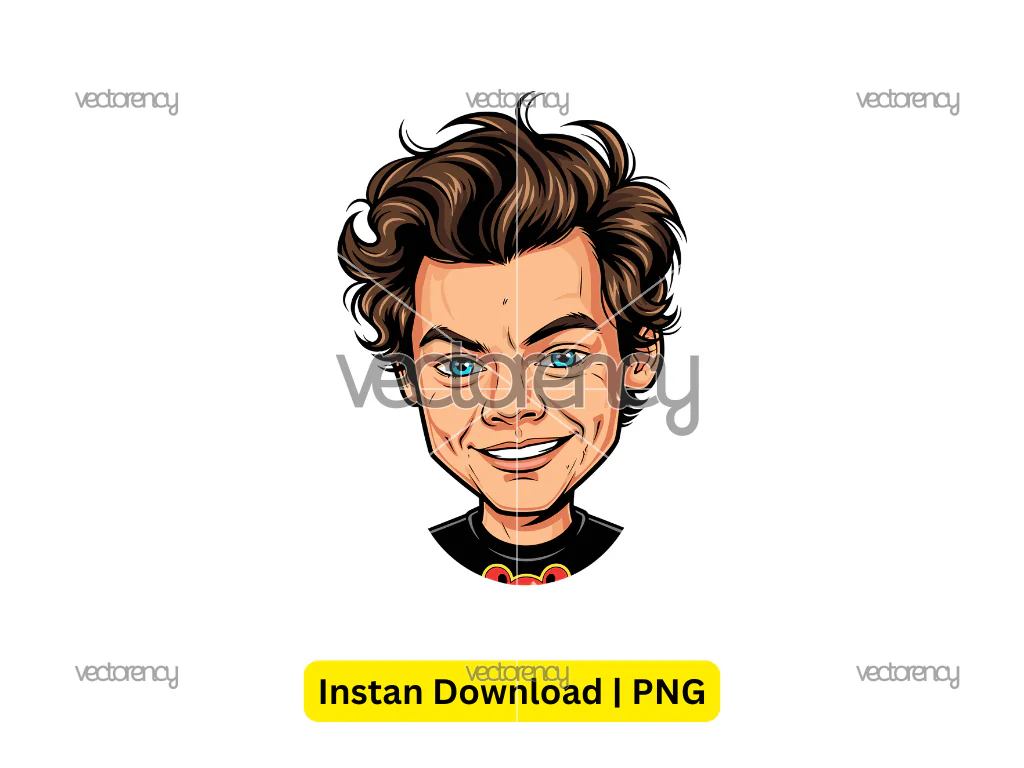 Harry Styles Cartoon Download Vector PNG