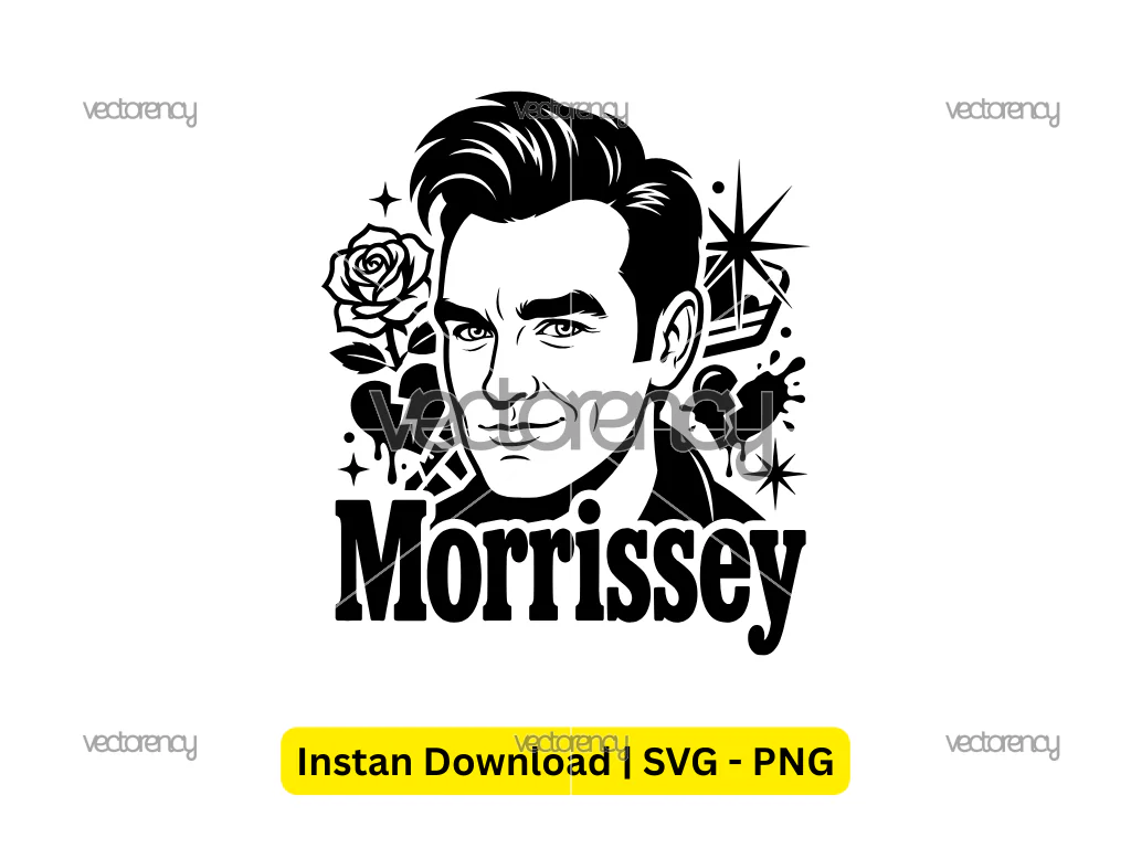 Morrissey Vector T-shirt, Sticker Design PNG SVG