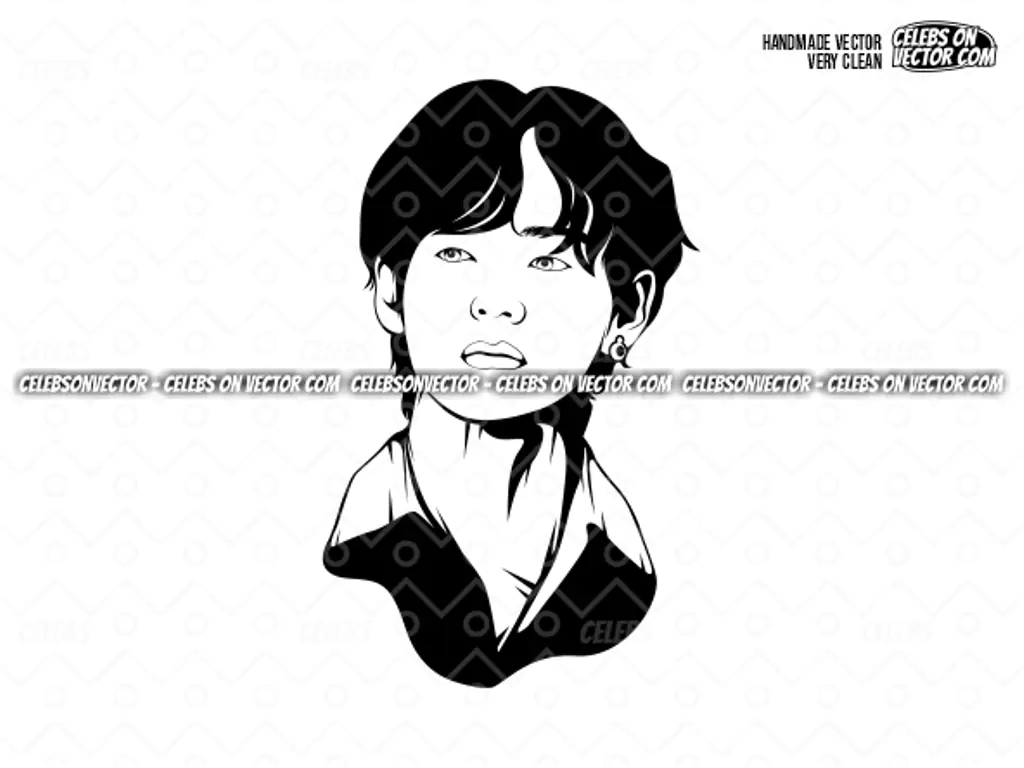 BTS V PNG Design, BTS Vector Art, Hand Made, SVG EPS