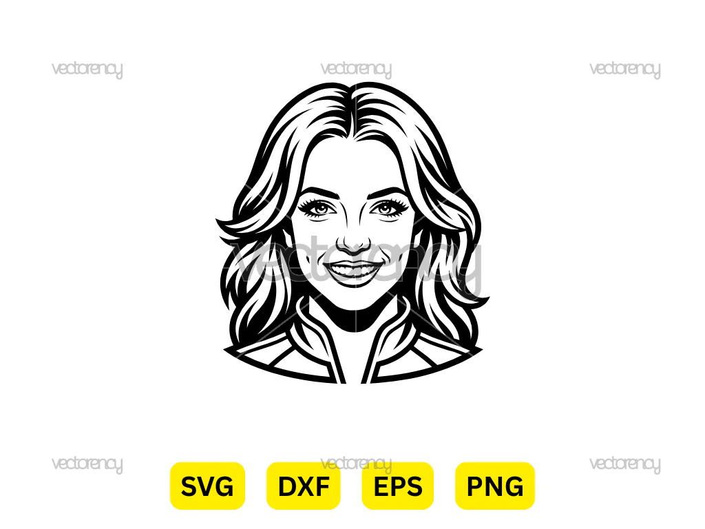 Britney Spears Silhouette Vector Art