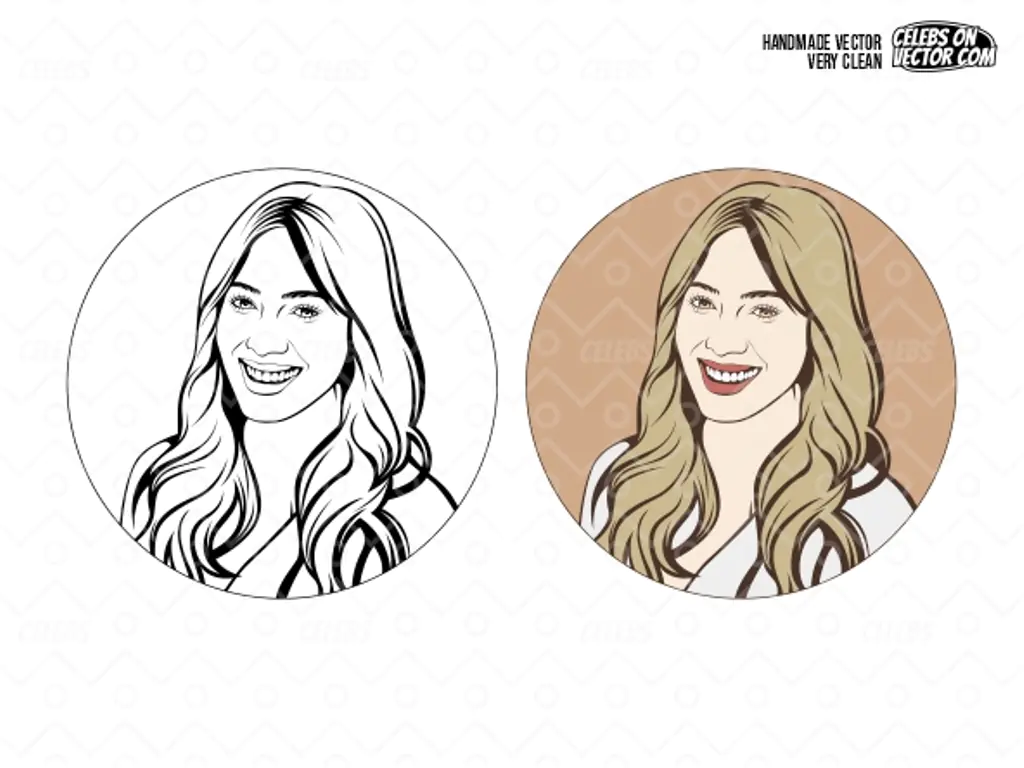 Hilary Duff Vector Art, PNG, SVG