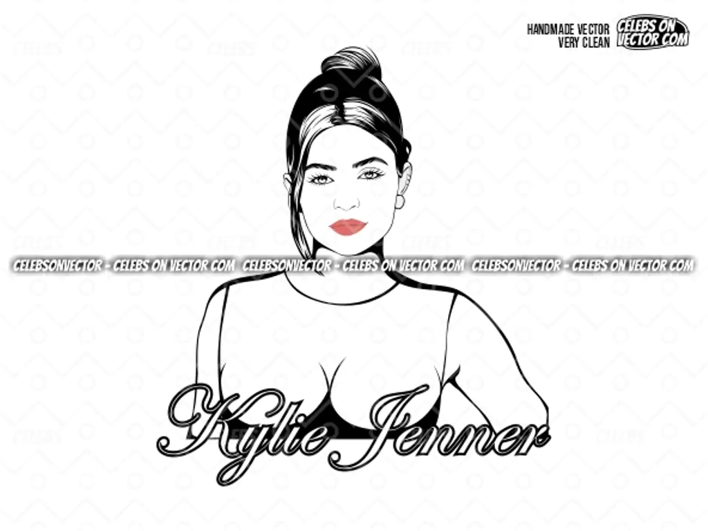 Kylie Jenner Art Vector Instant Download SVG