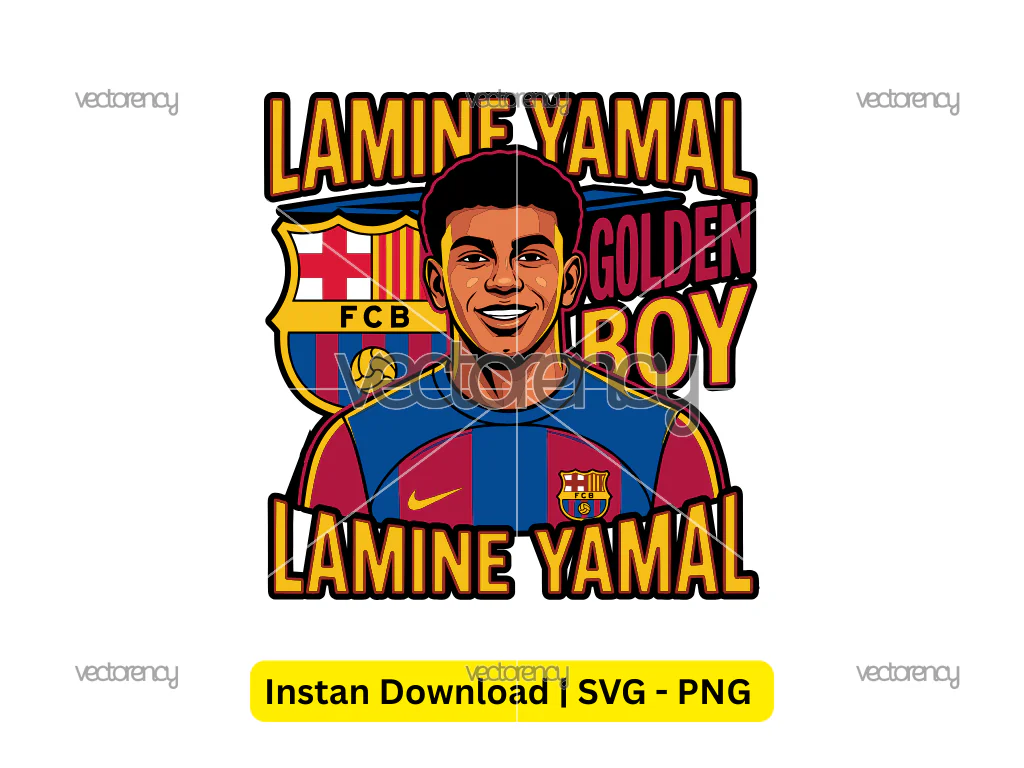 Lamine Yamal PNG Vector Premium T-Shirt Design SVG