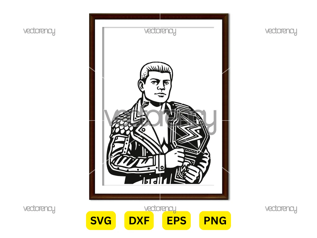 Cody Rhodes WWE SVG Files For Cricut PNG EPS