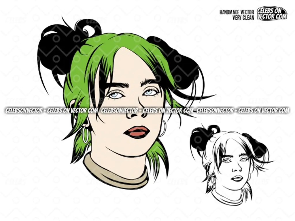 Billie Eilish Vector Art, SVG, PNG EPS