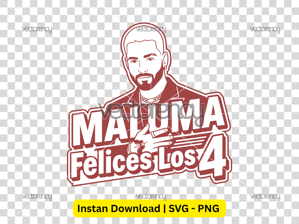 Maluma Vector Cartoon Felices Los 4 PNG SVG