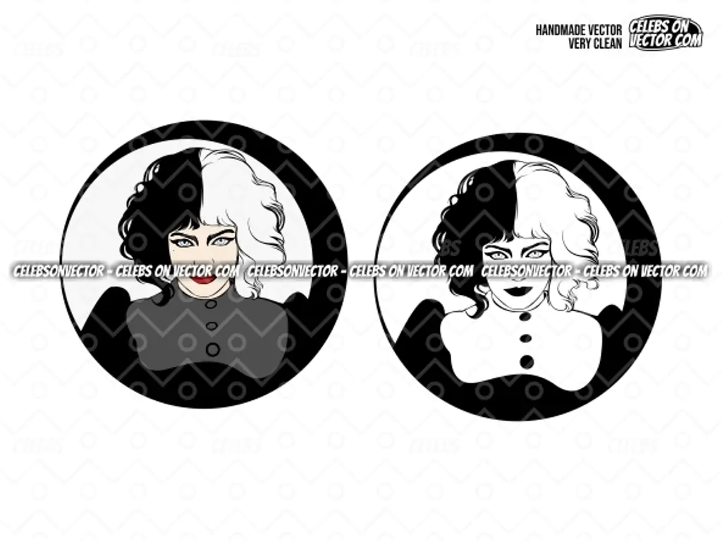 Cruella SVG, Deville Cut Files, Villain Cruella Layered