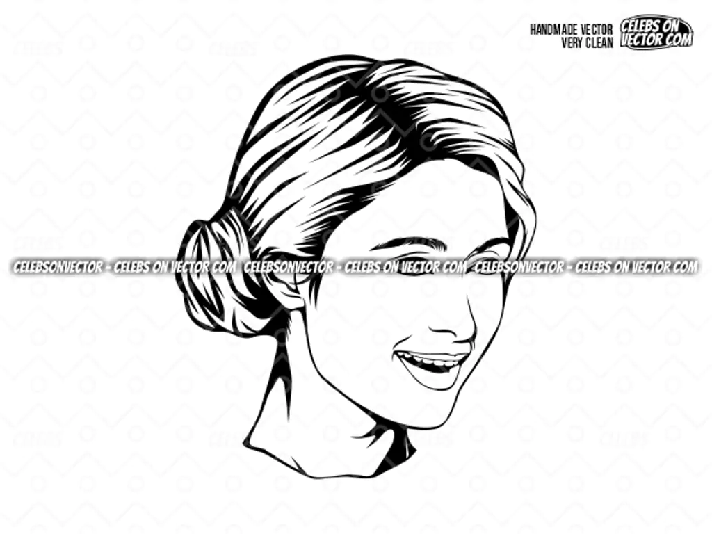 Paris Hilton Messy Bun SVG, Paris Hilton Vector