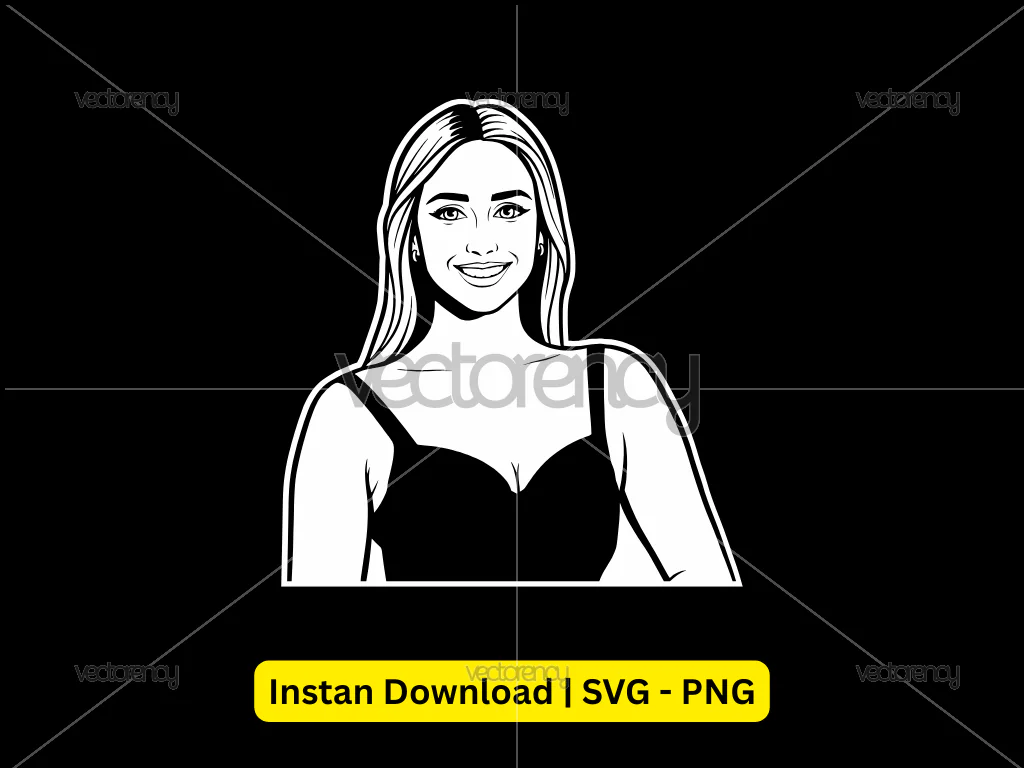 Tate McRae Vector Art Portrait PNG SVG